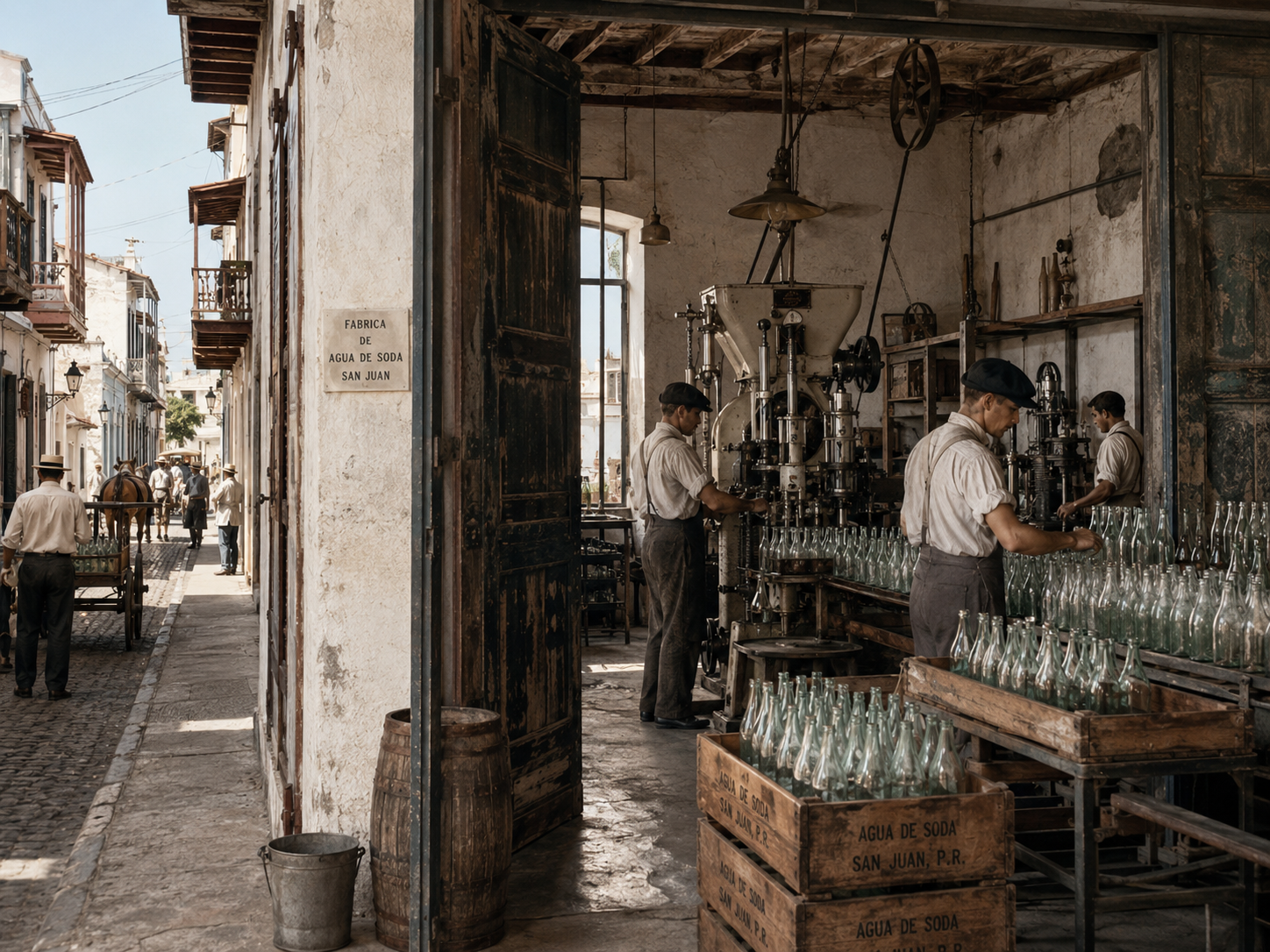 Historic soda water factory in San Juan, Puerto Rico
